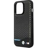 BMW BMHCP14L22NBCK Apple iPhone 14 Pro 6,1" dėklas telefonui juodos spalvos Leather Carbon