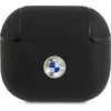 Apple AirPods 3 BMW Cover Geniune Leather Sidabrinis Logo (BMA3SSLBK) ausinių dėklas juodos spalvos