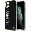 BMW BMHCN65PCUBBK Apple iPhone 11 Pro Max 6.5″ juodos spalvos kietas dėklas Signature Printed Logo