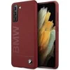 Samsung Galaxy S21 Plus BMW dėklas silikoninis Signature Logo (BMHCS21MSLBLRE) raudonos spalvos