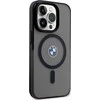 Dėklas BMW BMHMP14LDSLK Apple iPhone 14 Pro 6.1″ juodos spalvos kietas dėklas Signature MagSafe
