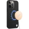 BMW BMHMP14XSLLBK Apple iPhone 14 Pro Max 6,7″ juodos spalvos kietas dėklas Signature Logo Imprint Magsafe