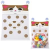 Lean Toys Krepšys Organizer su Przyssawkami Na Žaislai Do Kąpieli Kotek Kreminis 50 cm