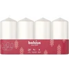 Bolsius Cylinder Candles 4pcs 100x48mm Baltas