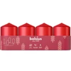 Bolsius Cylinder Candles 4pcs 60x40mm Raudona