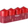 Bolsius Cylinder Candles 4pcs 60x40mm Raudona
