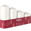 Bolsius Advent Christmas Candles 4pcs 60x48mm Baltas