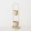 Boltze CAMILIO metalinis gėlių stovas, smėlio spalvos, aukštis 75 cm