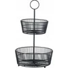 Boltze GEA juoda dekoratyvinė lėkštė, dviejų lygių, aukštis 44 cm