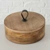 Boltze KABIR apvali dėžutė, mango mediena, Ø 19 cm