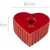 Boltze keraminis žvakių laikiklis ilgai širdies formos žvakei ANIMA, 4 x 9 cm