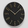 Nežinomas Laikrodis TEMPO 2043987, aukso/juoda, plastikas, D30 cm