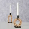 Boltze Metalinis žvakidė su šiaudų pynimu TOKE, 16 cm