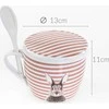 Boltze Puodelis su dangteliu ir šaukštu FLUFFY, porcelianas, zuikis, 600 ml
