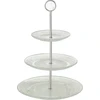 Boltze stiklinė lėkštė su trimis pakopomis, reljefas, 35 cm