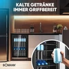Bomann KSG 7290 juodas šaldytuvas su stiklinėmis durelėmis, 84,5 cm
