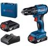 Bosch smūginis suktuvas gręžtuvas GSB 185-LI, 18V, 50Nm, 2x2.0Ah, lagaminas (06019K3100)