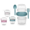 Plastikinis indas su stalo įrankiais, 800 ml, 3 spalvos, 13.8×12.5×10.2 cm, 94909, Leknes