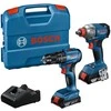 Įrankių rinkinys Bosch 06019N2124 (GDX 18V-285 + GSB 185-LI); 18 V; 2x2,0 Ah akum.