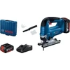 Akumuliatorinis siaurapjūklis Bosch GST 185-LI; 18 V; 2x4,0 Ah akum.