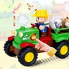 Bounn Traktorius Farmer su priekaba ir gyvūnėliais šviesa garsai (HN207103)