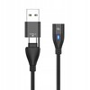 USB kabelis Bounn USB-C - USB-C + microUSB + Lightning 3 m juodas (N942)