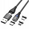 USB kabelis Bounn USB-C - USB-C + microUSB + Lightning 3 m juodas (N942)