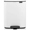 Brabantia Bo šiukšliadėžė su pedalu, 12 l, balta