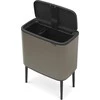 Šiukšlių dėžė Brabantia Bo Touch, 11+23 l, Platinos spalvos