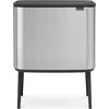 Šiukšlių dėžė Brabantia Bo Touch, 11+23 l, Matinio plieno spalvos