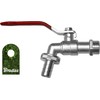 Bradas KRAN KULOWY 3/4" GZ 3/4" NA WĄŻ 1/2" CYNK NIKLOWANY