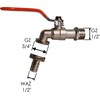 Bradas Rutulinis čiaupas GZ 1/2" žalvaris GKK031213