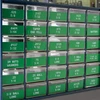 Brady M21-750-595-GN, Žalia, Lipni spausdintuvo etiketė, Vinilas, Terminis perkėlimas, Akrilas, Blizgi