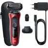 Braun | Shaver | 61-R1200s | Operating time (max) 50 min | Wet &amp; Dry | Raudona/Juodas