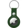 Crong Odinis dėklas with Key Ring - Leather protective case key ring for Apple AirTag Žalias