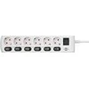 Brennenstuhl Socket Line 6 kartus 2m įsk. Jungiklis
