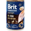Drėgnas Šunų Maistas - BRIT Premium by Nature Žuvis Su Žuvies Oda 400g