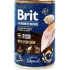 Drėgnas Šunų Maistas - BRIT Premium by Nature Žuvis su žuvies oda 800g