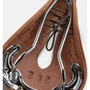 Brooks Balnelis BROOKS B17 NARROW CARVED, Ruda spalva, Plieniniai lankeliai, Svoris 510 g, linija Leather