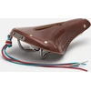 Brooks BROOKS B17 CARVED SHORT balnelis, rudas, plieniniai lankeliai, svoris 460 g, linija „Leather"