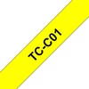 Brother Schriftband TC-C01 (lam.) Juodas auf Signalgelb 12mm x 6,7 m