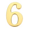 Haushalt Durų numeris "6", aukso spalvos, 45 mm