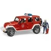 BRUDER 1:16 Jeep Wrangler gaisrinės automobilis su ugniagesiu, 02528