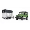 BRUDER džipas Land Rover su arklių priekaba 02592