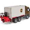 Bruder Scania Super 560R transporto priemonės, UPS konteineris su šakiniu krautuvu