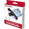 „Axagon“ sulankstomas kišeninis USB-C išmaniųjų / ID kortelių skaitytuvas.