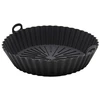 Silikoninis įdėklas oro keptuvei, apvalus, juodas, 20 cm, BRUNBESTE BB-3133