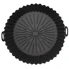 Silikoninis įdėklas oro keptuvei, apvalus, juodas, 20 cm, BRUNBESTE BB-3133