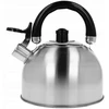 Plieninis virdulys su švilpuku, skirtas dujų indukcijai, 2 l, sidabro blizgesio, BRUNBESTE BB-2401-B
