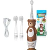 Brush-Baby -Baby „WildOnes“ ultragarsinis dantų šepetėlis vaikams nuo 0 iki 10 l, „Bernie Bear“